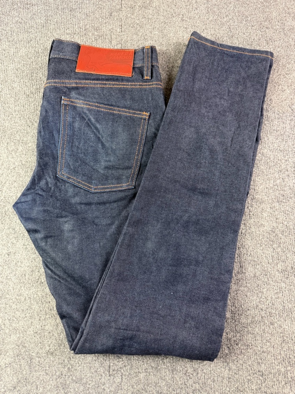 Naked & Famous Super Guy 11 Oz Stretch Selvedge Button Fly Men Jeans 31x35 Blue